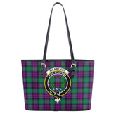 McArthur – Milton Tartan Crest Leather Tote Bag